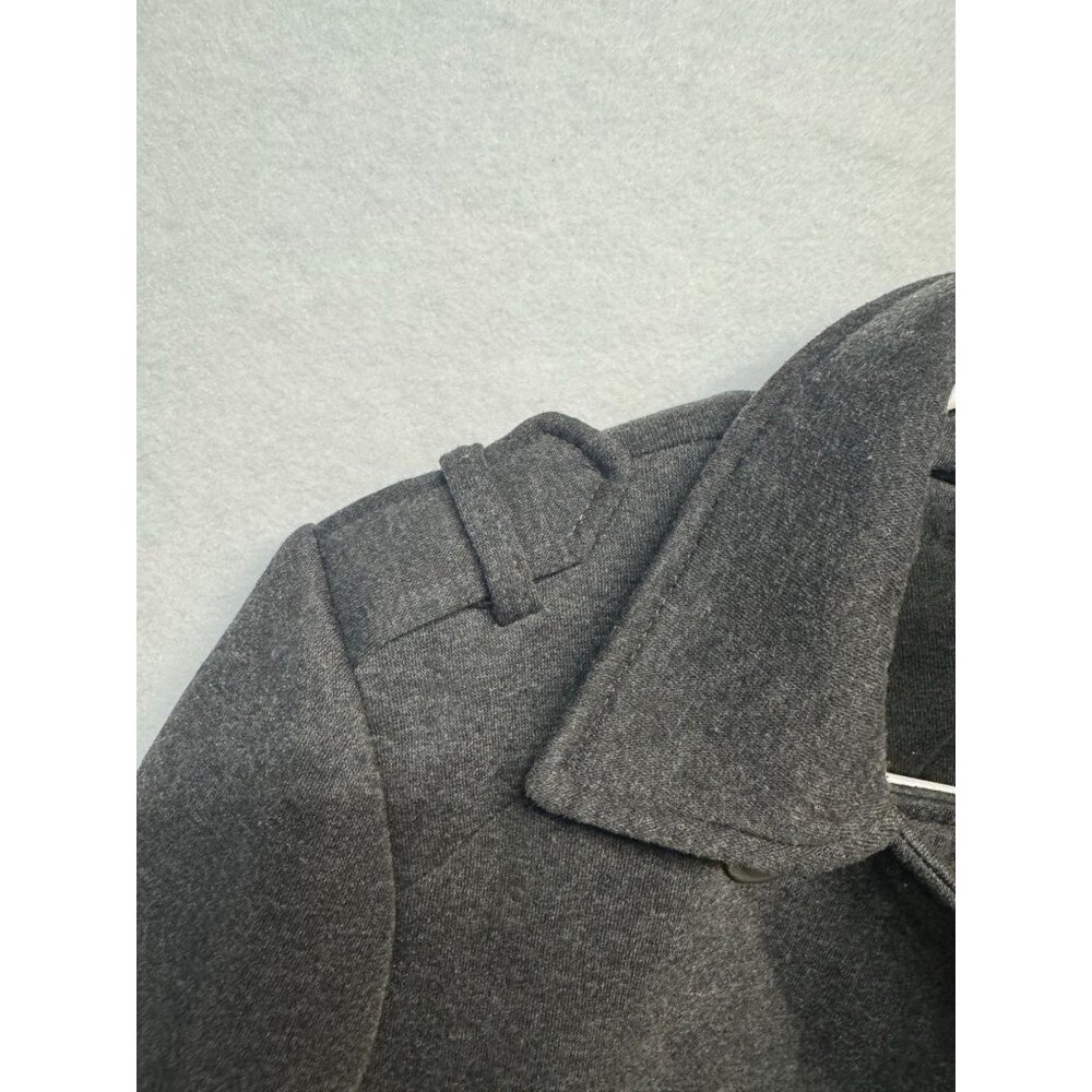 Jou Jou Womens Gray Double-Breasted Peacoat With Button Details Medium - Picture 6 of 8